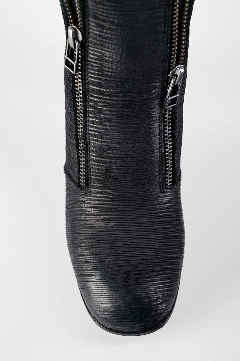 MOORE Black Carved-leather Zipped Ankle Boots. 10 MOORE Black Carved-leather Zipped Ankle Boots. - Image 10