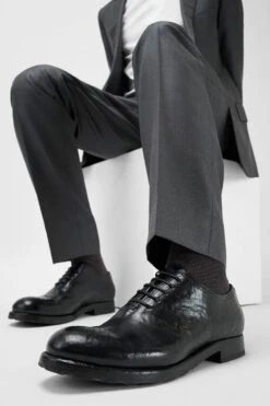 ASTON Imperial-black Oxford Shoes. -Untamedstreet Shop Men wearing ASTON imperial black oxford leather shoes 243609
