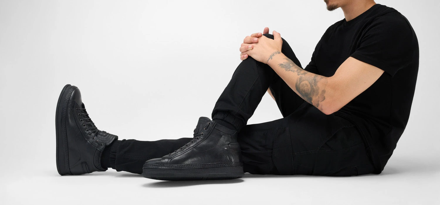 COLE Rugged-black Welted Distressed High Sneakers. 16 COLE Rugged-black Welted Distressed High Sneakers. - Image 16