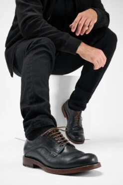 EYTON Imperial-black Derby Shoes. 23 EYTON Imperial-black Derby Shoes. -Untamedstreet Shop Men wearing EYTON imperial black derby leather shoes 241683