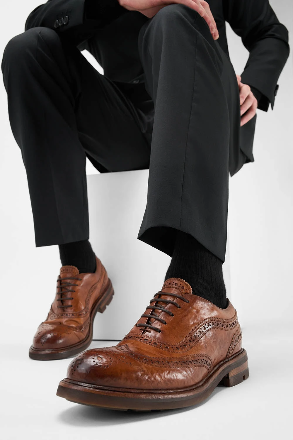 LENNOX Cognac Brogue Oxford Shoes. 9 LENNOX Cognac Brogue Oxford Shoes. - Image 9