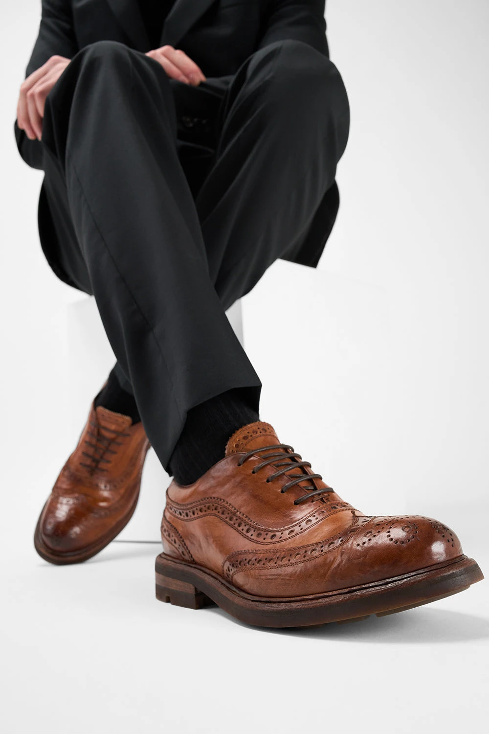LENNOX Cognac Brogue Oxford Shoes. 7 LENNOX Cognac Brogue Oxford Shoes. - Image 7
