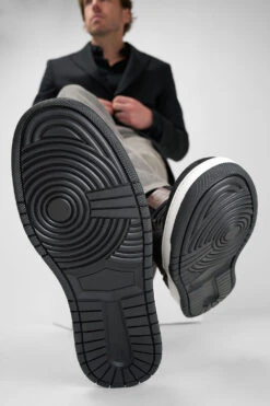 MADDOX Urban-black Patina Sneakers. -Untamedstreet Shop Men wearing MADDOX urban black patina leather sneakers 243973