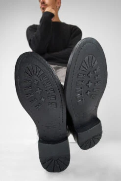 SLOANE Urban-black Commando Boots. -Untamedstreet Shop Men wearing SLOANE urban black commando leather boots 242048