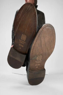 YALE Matte-black Welted Chelsea Boots. 16 YALE Matte-black Welted Chelsea Boots. -Untamedstreet Shop Men wearing YALE matte black welted chelsea leather boots 243653