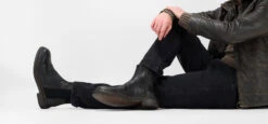YALE Matte-black Welted Chelsea Boots. 27 YALE Matte-black Welted Chelsea Boots. -Untamedstreet Shop Men wearing YALE matte black welted chelsea leather boots 243677