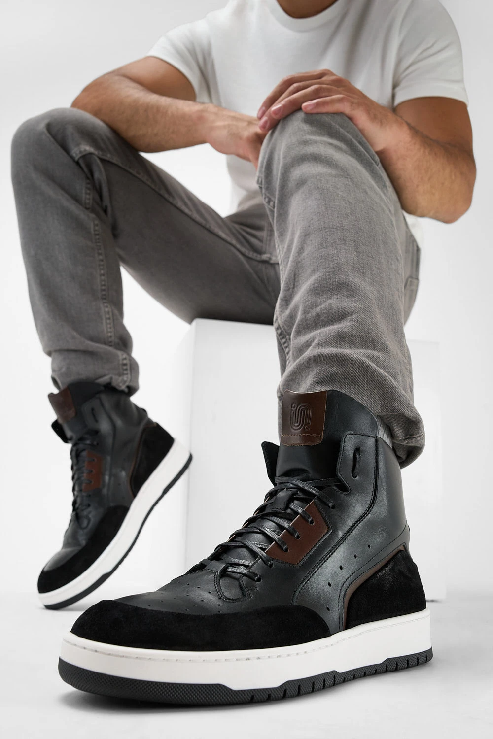 MADDOX Urban-black Patina High Sneakers. 2 MADDOX Urban-black Patina High Sneakers. - Image 2