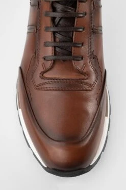 OWEN Cocoa-brown Triple Stitched Patina Runners. -Untamedstreet Shop OWEN men runners 3stitched cocoa brown luxury calf leather madeinitalyCapture0009 3