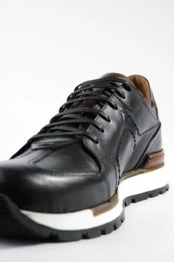 OWEN Tuxedo-black Triple Stitched Wingtip Patina Runners. -Untamedstreet Shop OWEN tuxedo black triple stitched wingtip patina runners leather made in italy untamed Capture0171 2 1