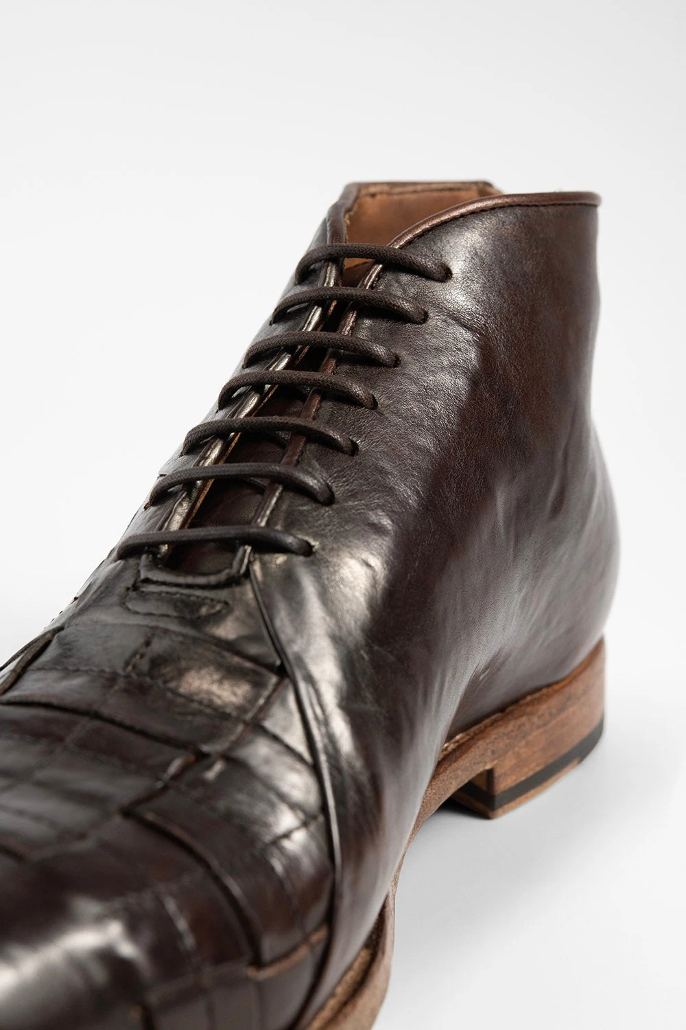 PARKER Dark-cocoa Woven Leather Chukka Boots. 8 PARKER Dark-cocoa Woven Leather Chukka Boots. - Image 8