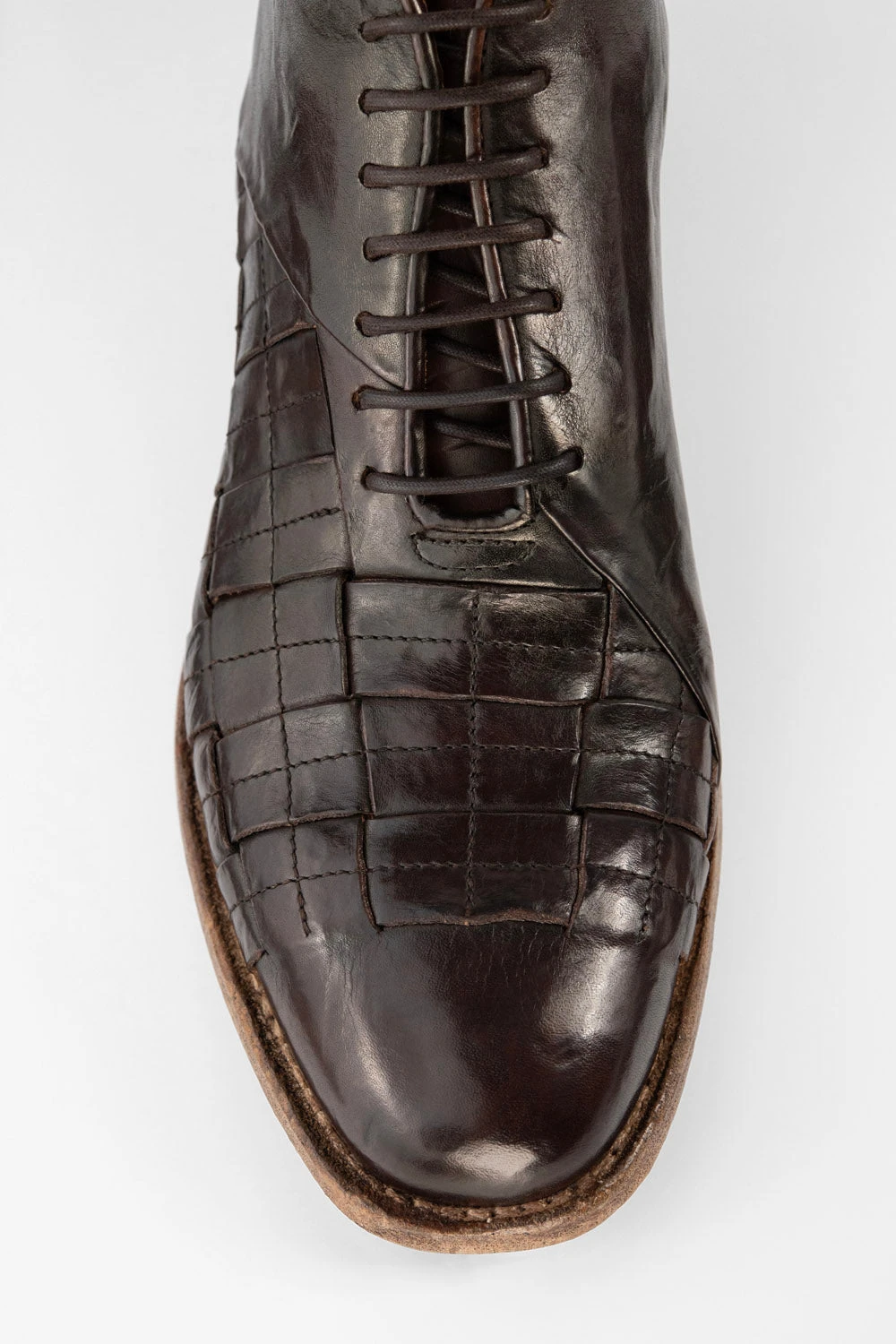 PARKER Dark-cocoa Woven Leather Chukka Boots. 7 PARKER Dark-cocoa Woven Leather Chukka Boots. - Image 7