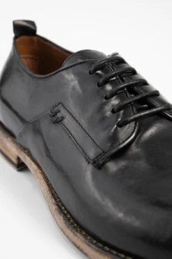 PARKER Royal-black Derby Shoes. -Untamedstreet Shop PARKER men derby shoes black luxury leather distressed made in italyCapture0002 6