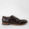 PARKER Dark-cocoa Woven Leather Oxford Shoes.