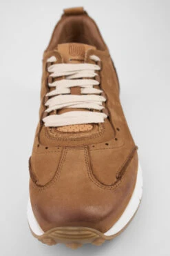 PEARCE Rust-brown Nubuck Wingtip Runners. -Untamedstreet Shop PEARCE rust brown nubuck wingtip runner MACRO SNK 09166