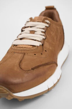 PEARCE Rust-brown Nubuck Wingtip Runners. -Untamedstreet Shop PEARCE rust brown nubuck wingtip runner MACRO SNK 09168