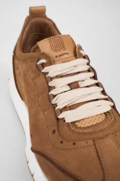 PEARCE Rust-brown Nubuck Wingtip Runners. -Untamedstreet Shop PEARCE rust brown nubuck wingtip runner MACRO SNK 09182