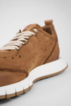 PEARCE Rust-brown Nubuck Wingtip Runners. -Untamedstreet Shop PEARCE rust brown nubuck wingtip runner MACRO SNK 09186