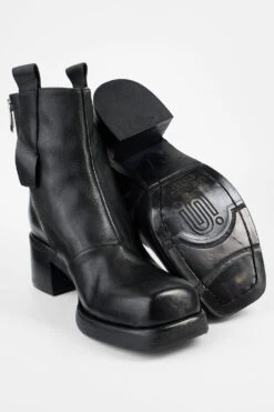 QUINN Urban-black Zipped Ankle Boots. -Untamedstreet Shop QUINN urban black zipped ankle leather boots MID 07287 Copy