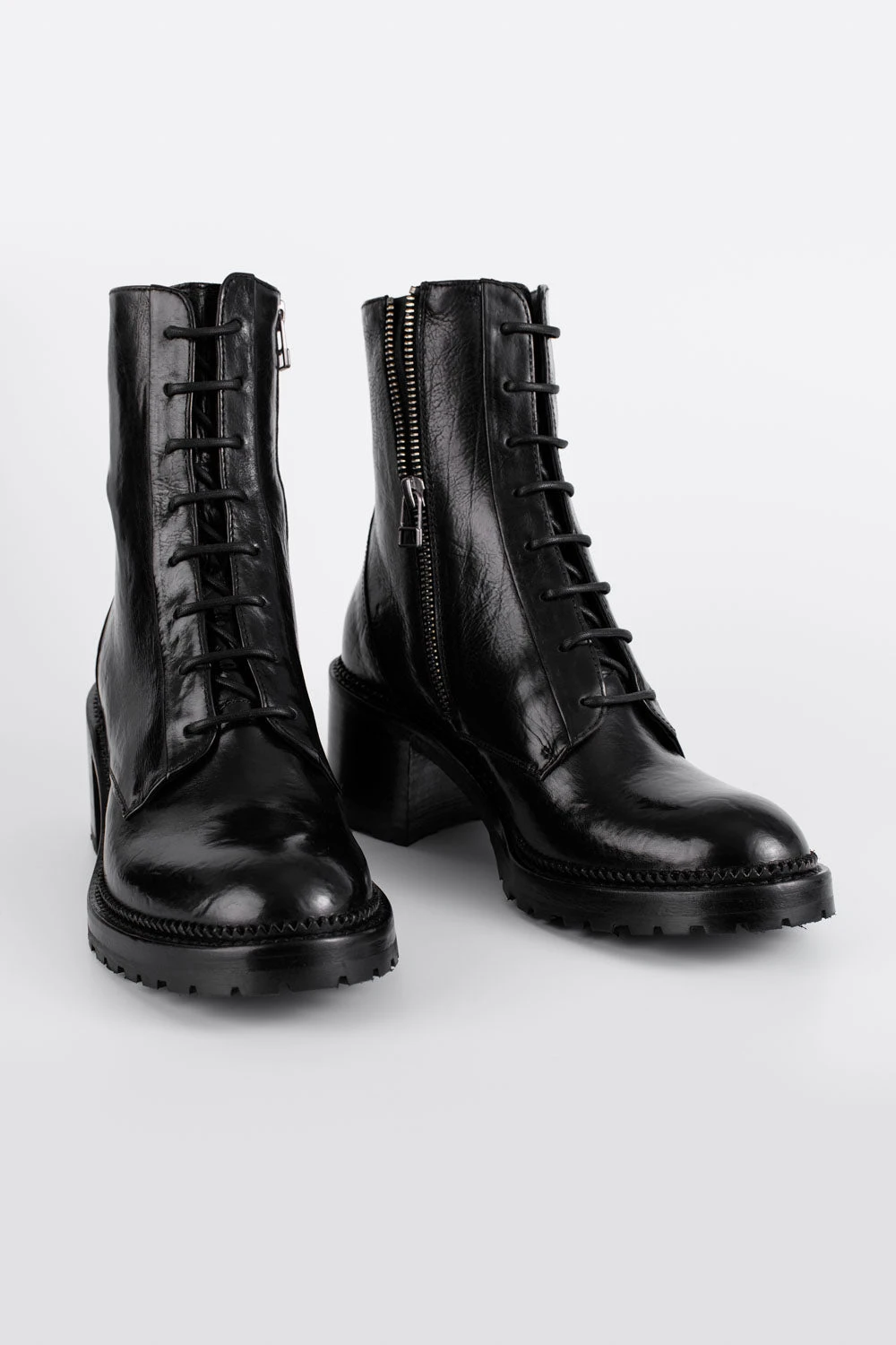 REGENT Tar-black Lace Up Boots. 4 REGENT Tar-black Lace Up Boots. - Image 4