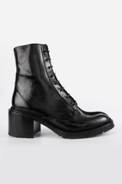 REGENT Tar-black Lace Up Boots.