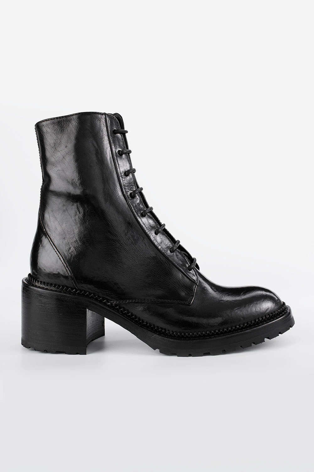 REGENT Tar-black Lace Up Boots. 1 REGENT Tar-black Lace Up Boots.