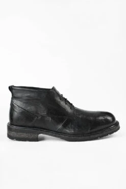 ROWLEY Coal-black Folded Chukka Boots.
