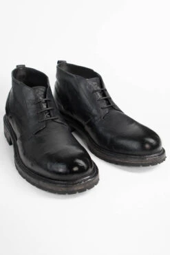 ROWLEY Coal-black Folded Chukka Boots. -Untamedstreet Shop ROWLEY coal black folded leather chukka boots W2405331