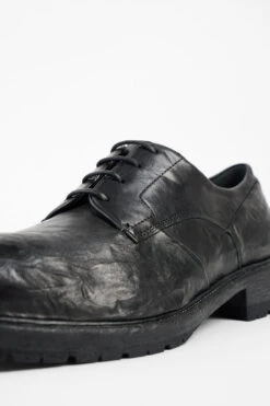 ROWLEY Coal-black Folded Derby Shoes. -Untamedstreet Shop ROWLEY coal black folded leather derby shoes MACROS 07427