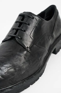 ROWLEY Coal-black Folded Derby Shoes. -Untamedstreet Shop ROWLEY coal black folded leather derby shoes MACROS 07440 Copy
