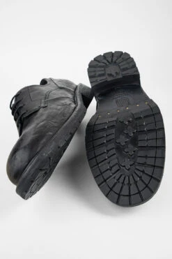 ROWLEY Coal-black Folded Derby Shoes. -Untamedstreet Shop ROWLEY coal black folded leather derby shoes MID 07274