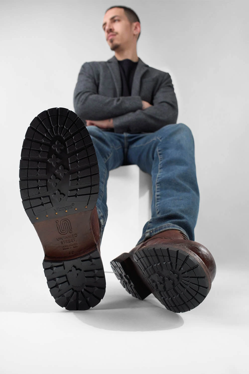 ROWLEY Cognac Folded Derby Shoes. 7 ROWLEY Cognac Folded Derby Shoes. - Image 7