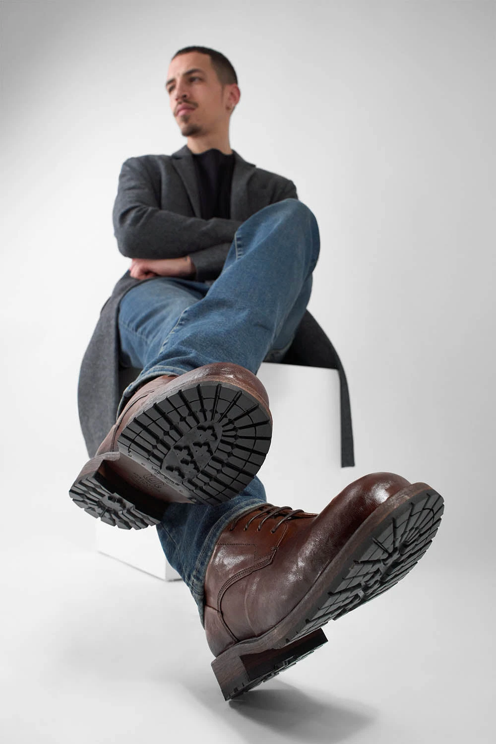 ROWLEY Cognac Folded Derby Shoes. 13 ROWLEY Cognac Folded Derby Shoes. - Image 13