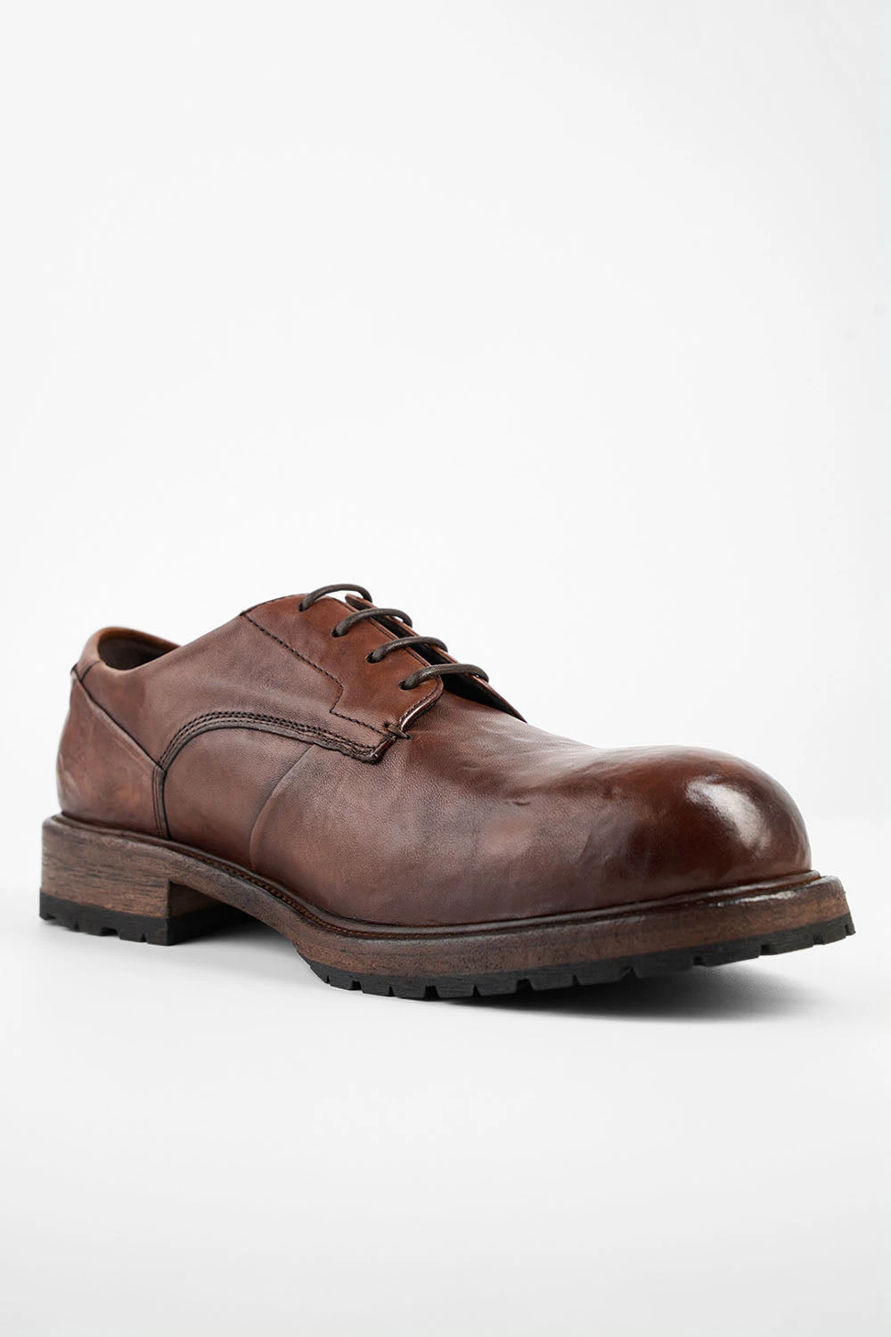 ROWLEY Cognac Folded Derby Shoes. 6 ROWLEY Cognac Folded Derby Shoes. - Image 6