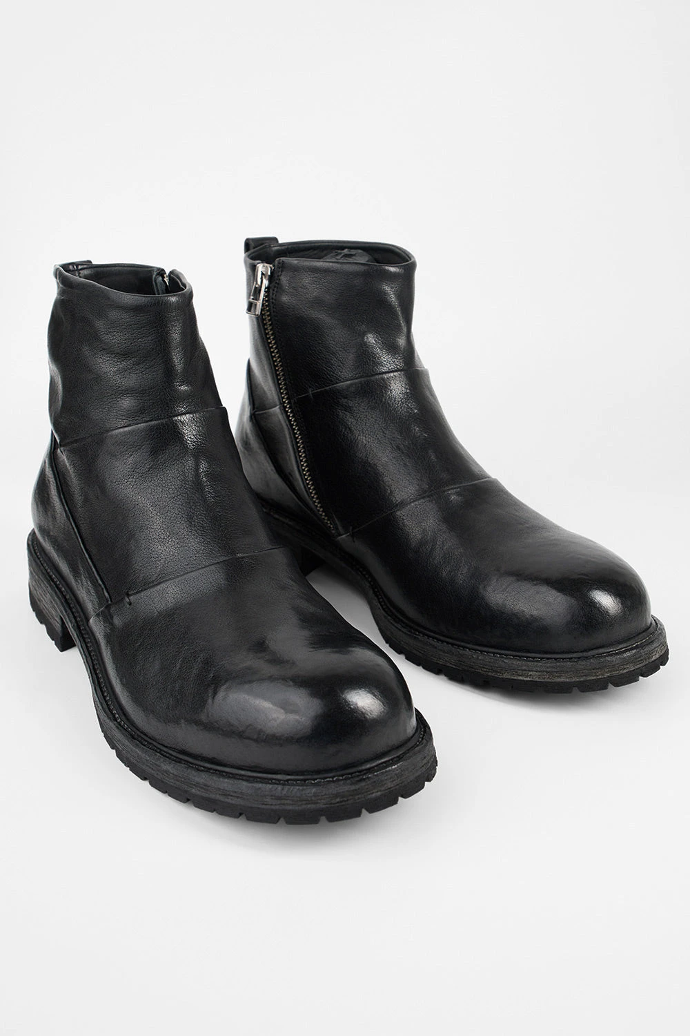 ROWLEY Jet-black Folded Laceless Boots. 2 ROWLEY Jet-black Folded Laceless Boots. - Image 2