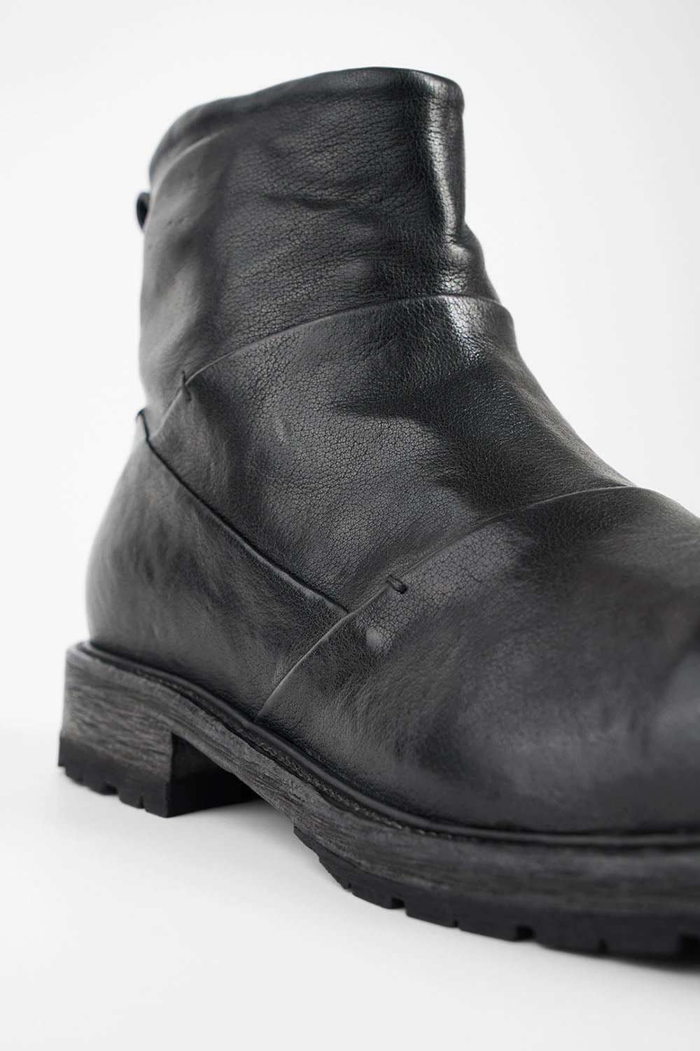 ROWLEY Jet-black Folded Laceless Boots. 4 ROWLEY Jet-black Folded Laceless Boots. - Image 4