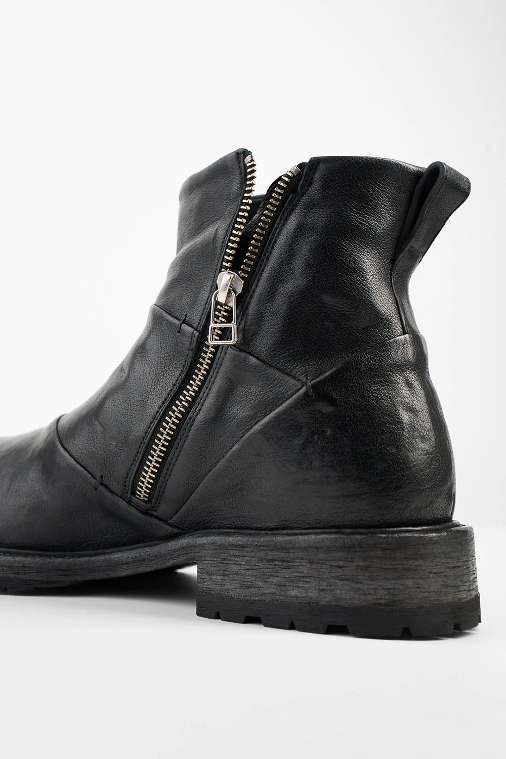 ROWLEY Jet-black Folded Laceless Boots. 5 ROWLEY Jet-black Folded Laceless Boots. - Image 5