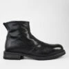 ROWLEY Jet-black Folded Laceless Boots.