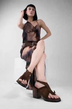 SHELLEY Coco-brown Suede Mid-heel Sandals. 24 SHELLEY Coco-brown Suede Mid-heel Sandals. -Untamedstreet Shop SHELLEY suede brown mid heel sandal LF SS25 02210 115601f2 affa 4d33 8fdb 1e91f1029a01