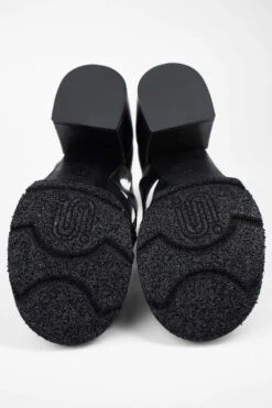 SHELLEY Jet-black Slingback Mid-heel Sandals. 26 SHELLEY Jet-black Slingback Mid-heel Sandals. -Untamedstreet Shop SHELLEYblackmid heelsandalMACRO W 00107