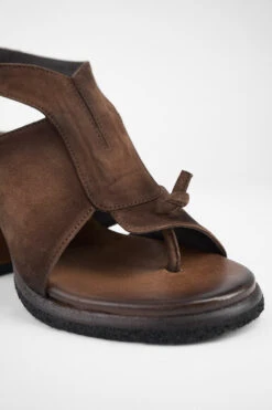 SHELLEY Coco-brown Suede Mid-heel Sandals. 25 SHELLEY Coco-brown Suede Mid-heel Sandals. -Untamedstreet Shop SHELLEYsuedebrownmid heelsandalMACRO W 00036