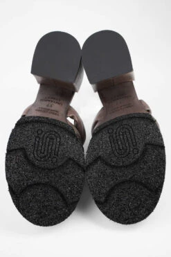 SHELLEY Mocha-brown Woven Mid-heel Sandals. -Untamedstreet Shop SHELLEYtaupemid heelsandalMACRO W 00101