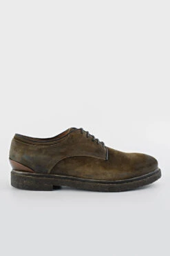 BROMPTON Tundra-brown Suede Derby Shoes.