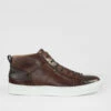 SKYE Noble-brown Folded Mid Patina Sneakers.
