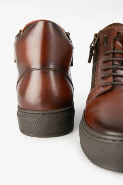 SOHO LOUNGE Cocoa Patina High Sneakers. -Untamedstreet Shop SOHOLOUNGEcocoa brownhighsneakers7456