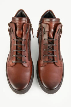 SOHO LOUNGE Cocoa Patina High Sneakers. -Untamedstreet Shop SOHOLOUNGEcocoa brownhighsneakers8226