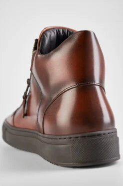 SOHO LOUNGE Cocoa Patina High Sneakers. -Untamedstreet Shop SOHOLOUNGEcocoa brownhighsneakers9299