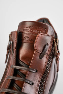 SOHO LOUNGE Cocoa Patina High Sneakers. -Untamedstreet Shop SOHOLOUNGEcocoa brownhighsneakers9300