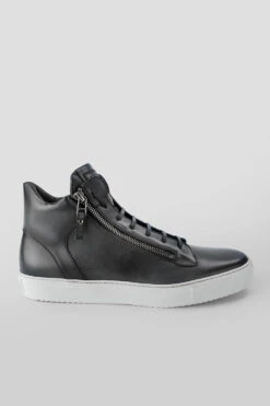 SOHO Aluminium-grey Patina High Sneakers.