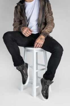 SOHO Aluminium-grey Patina High Sneakers. -Untamedstreet Shop SOHO men HT Sneakers Aluminium Grey LF 06 175b0c84 211a 410c 8721 90477dd5d5f7