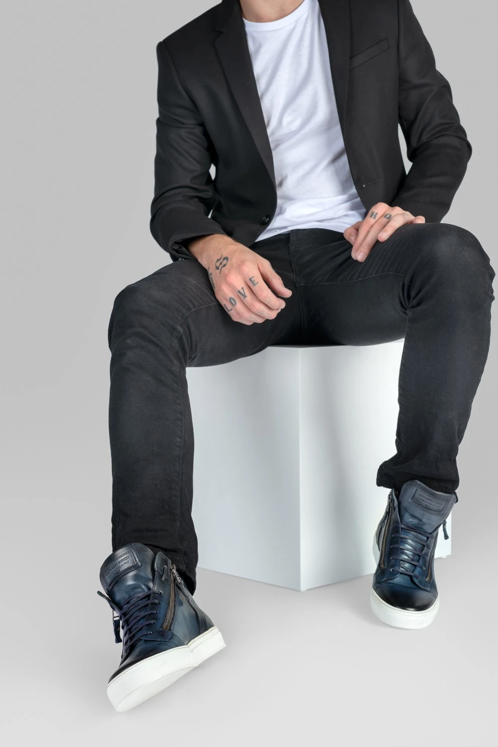 SOHO Meteorite-blue Patina High Sneakers. 7 SOHO Meteorite-blue Patina High Sneakers. - Image 7